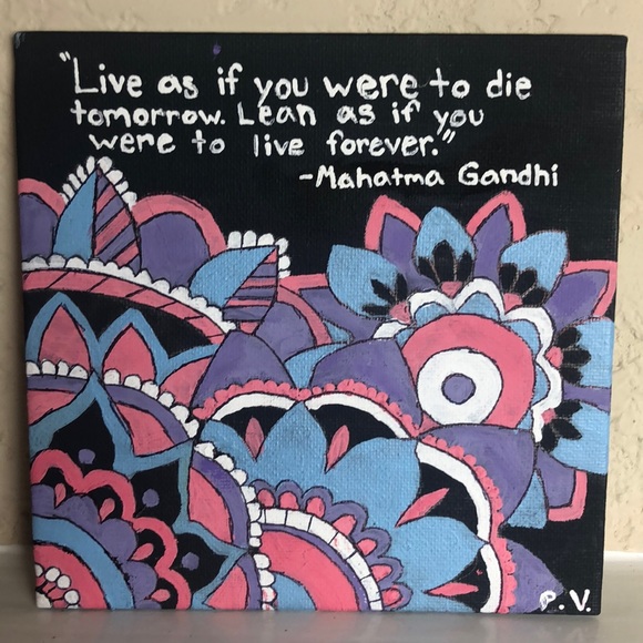 Hand Painted Mandala Art by: Priscilla Val… - Picture 2 of 4